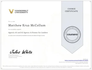 Agentic AI and AI Agents for Leaders certificate